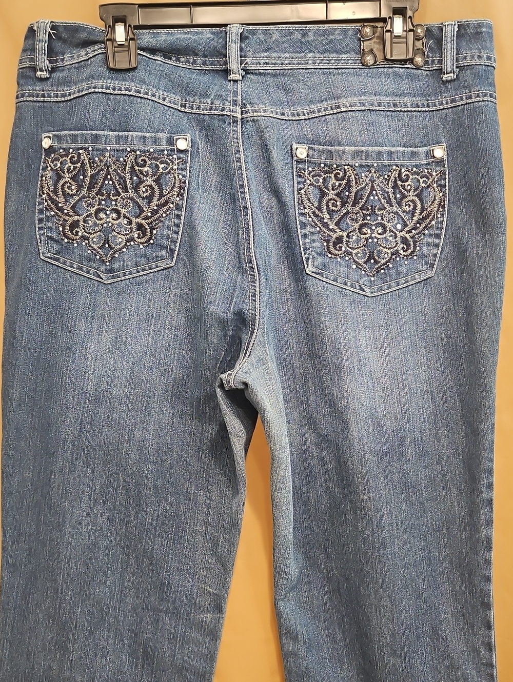 Embellished Pocket Blue Denim Jeans
